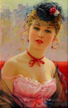 女性 Painting - 印象派エロディの肖像